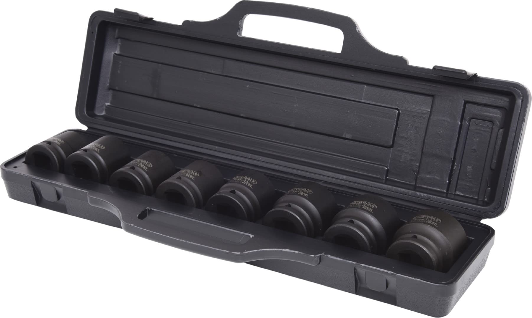 KS Tools 515.0210 3/4 Inch Hexagonal Impact Socket Set, 8-Piece Short, 24-38 mm