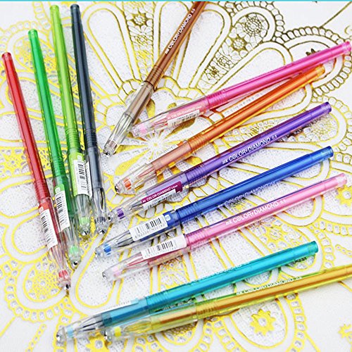 Gbell 12 Pc 0.5mm Rainbow Gel Pen Set - Cute Candy Colors Light Neutral Pens - Creative Stationery Student Gift for Girls (Colorful)