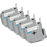 5 Pack M-K231 Label Tape Compatible with Brother Label Maker Tape 12mm 0.47 M231 MK-231 M Label Maker Tape Refills for Replacement of Brother PTouch PT-M95 PT-65 PT-45 PT-70BM PT-80