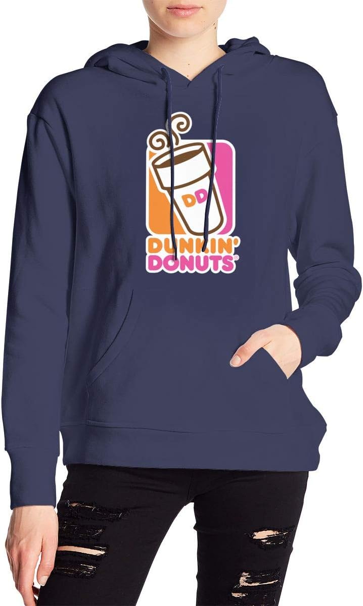 PanChuan Ladies Dunkin Donuts Symbol Drawstring Sweatshirt Casual Sweatshirts