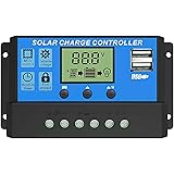 ALLPOWERS 20A Solar Charger Controller Solar Panel Battery Intelligent Regulator with USB Port Display 12V/24V