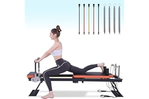 Pilates Reformer,Dpiolrcag Foldable Pilates Machine & Equipment for Home Use and Gym Workout, Suitable for Advanced and Beginners Users, Up to 250 lbs Weight Capacity