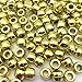 Yiasangly 6x9mm Pony Beads, Barrel Shape Metallic Pony Beads for Hair Braids, Jewelry Making, Craft Making, DIY Bracelet, DIY Necklace 250 Pack (Gold)