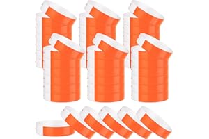 Bouiexye 400 Pack Paper Wristbands for Events Water Resistant Paper Wristbands for Events Music Festival Concert Contest（Oran