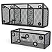 ARTEZA Metal Magnetic Basket Pencil Holder, Set of 2, Mesh Storage Baskets with Extra Strong Magnets - Marker and Pen Organizer, Holds Whiteboard and Locker Accessories Securely
