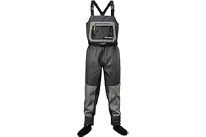 Dark Lightning Breathable Insulated Chest Waders, Perfect for 4 Seasons Fly Fishing Stocking Foot Waders for Men and Women