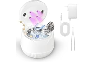 EDITORA ARQUEIRO Ultrasonic Jewelry Cleaner ，Jewelry Cleaner Ultrasonic Machine,Aligner,Retainer,Dental Mouth Guard,Whitening Trays,Toothbrush Head, 45KHz Ultrasonic Jewelry Cleaner，5 Minute Automatic ，Two Clean Modes