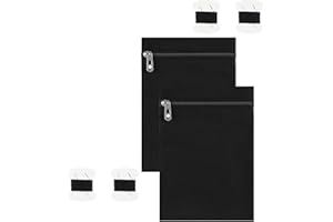 2Pcs Comfortable Sewn in Zippered Canvas Fabric Concealed Pocket for Coat Jackets Daily Use Invisible Pocket Sewn Pocket Canv