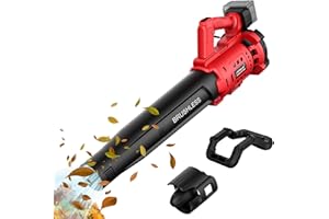 LIVOWALNY Cordless Leaf Blower Compatible with Milwaukee 18V Battery, 480CFM/130MPH Brushless Electric Powered Blower with Lo