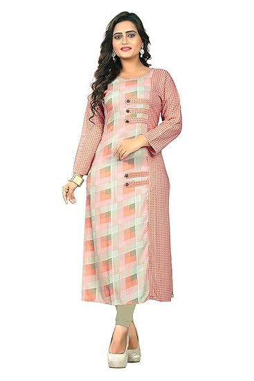 Navabi Export Womens Multicolor Rayon Fabrics Straight Kurta (VF-KU-168)