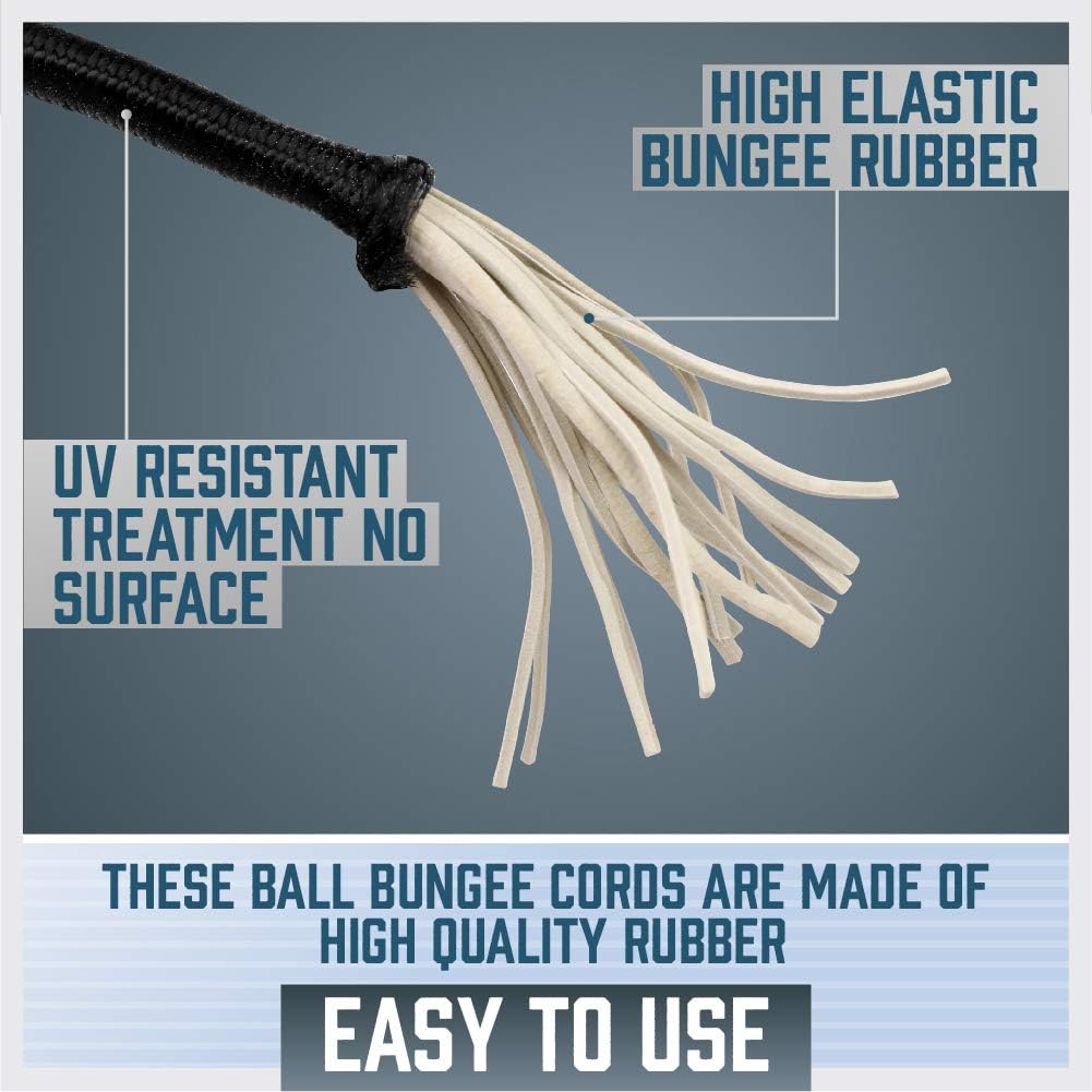 HORUSDY 45 Pack Ball Bungee Cords, Includes 6”, 9”, 11” Heavy Duty Gazebo Tarp Tie Down Cord. - - 