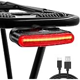 G2FS LITH -Rechargeable Rear Rack Bike Tail Light | 150 Lumen ,35h-runtime，500mAh ,IPX6 Waterproof, 220 Wide Visible, Safety Flashlight Mode, Road Mountain Night Ride