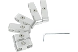 EASYBERG Spark Plug Wire Separators Aluminum Kit, 7mm 8mm 9.5mm Engine Spark Plug Wire Separator Divider for Looms SBC 302 350 454(Silver)