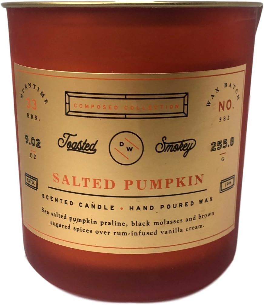 DW Home Composed Collection Salted Pumpkin Scented Single Wick Medium Candle Amazon.co.uk