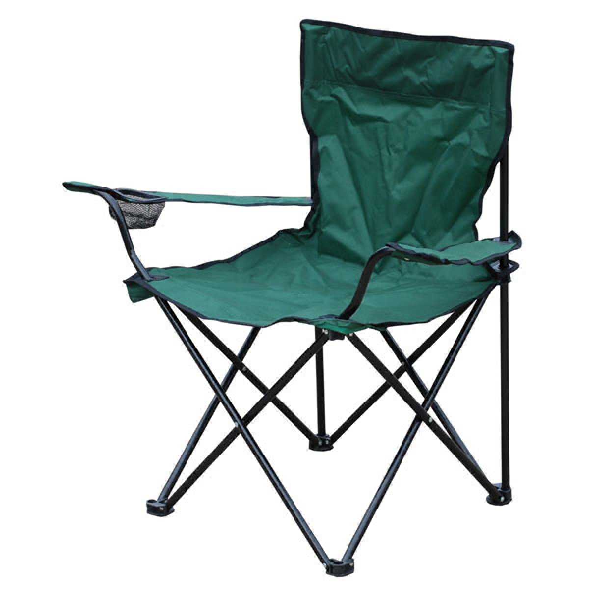 Milestone Lightweight Folding Portable Chair with Cup Holder for Camping, Caravanning, Festivals, Gardens, BBQs, Fishing and the Beach