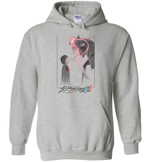 Buy 95vibes Zero Two And Hiro Darling In The Franxx 002 Unisex Pullover Hoodie Men Women Sports Grey At Amazon In Buy 95vibes Zero Two And Hiro Darling In The Franxx 002 Unisex Pullover Hoodie Men Women Sports Grey At Amazon In