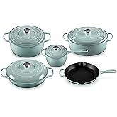 Le Creuset Enameled Cast Iron Signature Cookware Set, 9 pc., Sea Salt