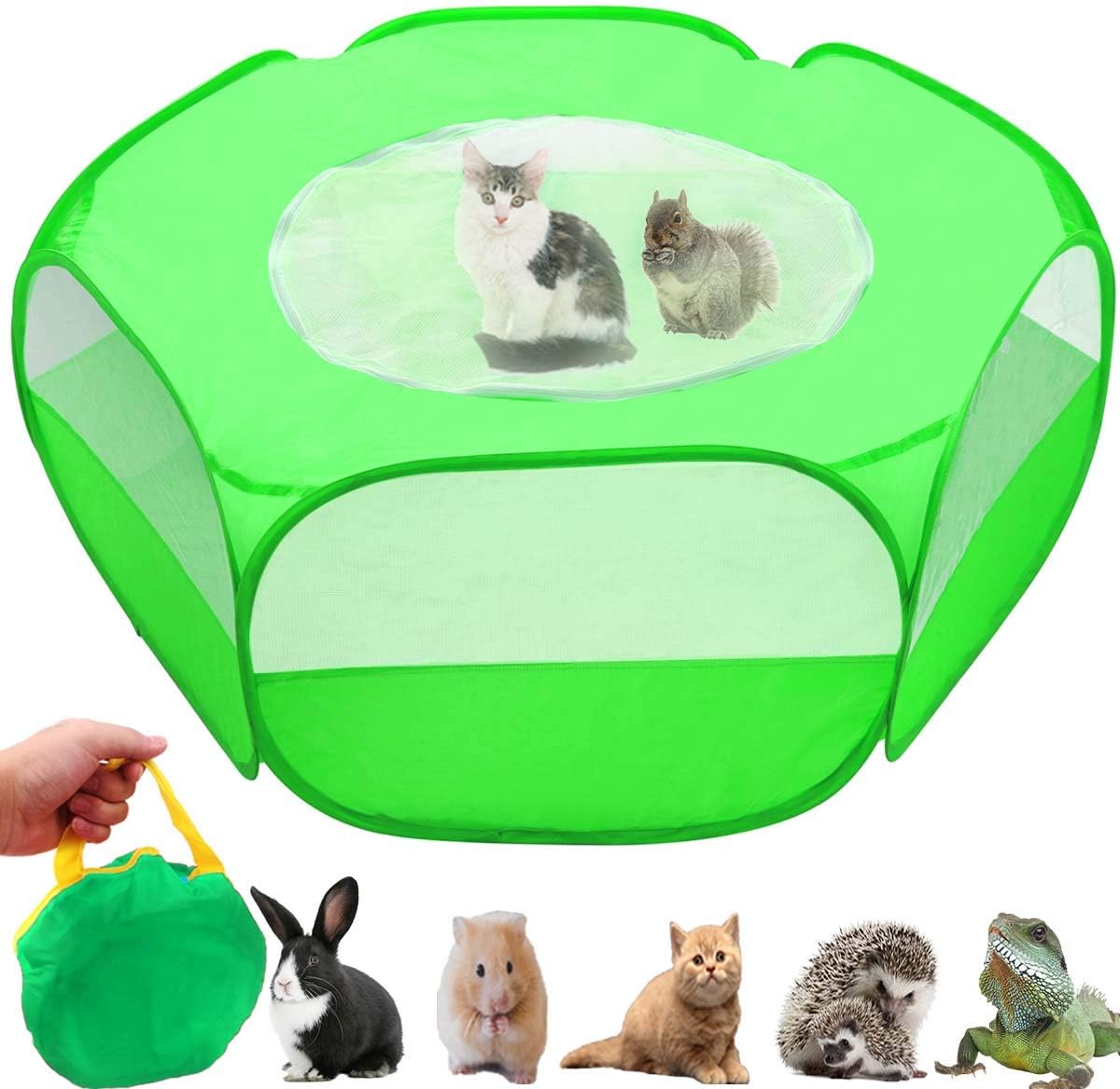 Small Animal Cage Tent Playpen with Cover and Middle layer