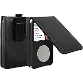 HAL V-TOP Leather Case for Apple iPod Video Classic 80G 120G 160G 60G Classic Protective with Movable Belt Clip Black