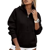 SHEWIN 2026 Women Half Zip Hoodies Fall Pullover Sweatshirt