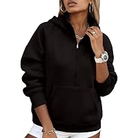 SHEWIN 2026 Women Half Zip Hoodies Fall Pullover Sweatshirt