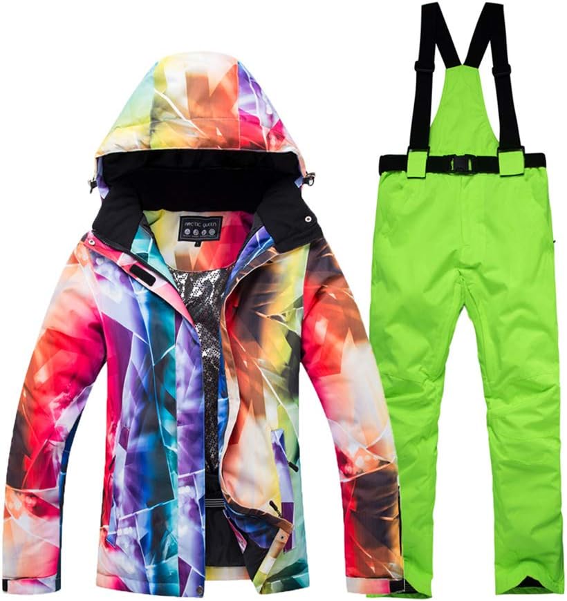 Raylans Women Warm Ski Suit Ski Jacket And Pants Warm Waterproof Breathable Skiing And Snowboarding Suits