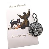 Westmon Works St Francis Pet Medal for Dogs Gift Set Pack with Metal Pendant and Holy Card