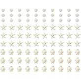 PENTA ANGEL Sea Turtle/Star Beads 90Pcs Tortoise Starfish/Round Beads Small Synthetic Ocean Animal Summer Loose Spacer Bead Charms for Lucky Earring Necklace Bracelets Jewelry Making