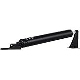 Wright Products Pneumatic Storm Door Closer &ndash; Adjustable, Smooth-Closing with Hold-Open Washer (Transitional, Black)