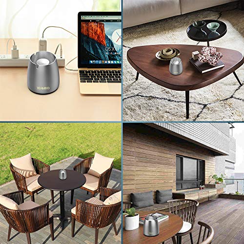 Teamyo Ashtray, Ashtray with Lid, Stainless Steel Ashtray Tabletop with Large Capacity, Ashtray Ash Holder Windproof, Indoor & Outdoor Use, Ashtray Stand for Home Office Decoration (Silver, Big)
