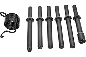 SWETRACE Air Hammer Chisel Set 7pcs Pneumatic Rivet Tool Kit with Drift Punch and Smoothing Bits