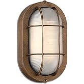 WISBEAM LED Bulkhead Light Bronze, Outdoor LED Wall Light for House, Dimmable, 6W Replace 60W, 450 Lumen 3000K Daylight White