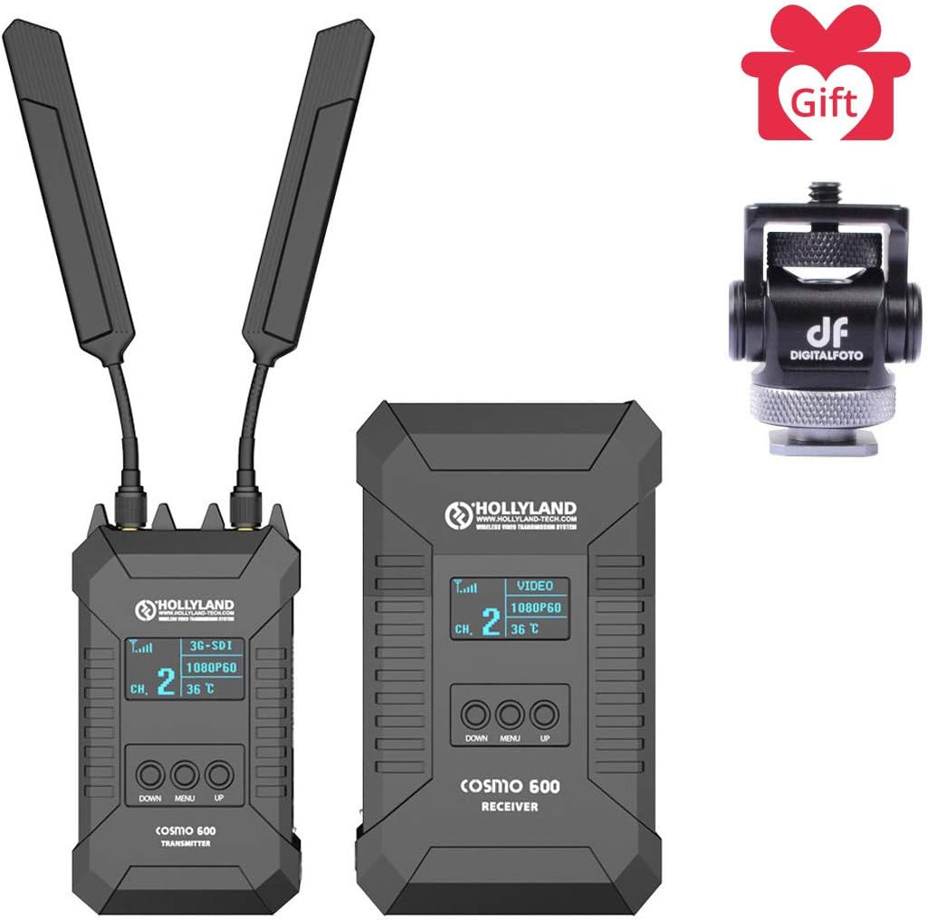 Hollyland Cosmo 600 600' HDMI/SDI Wireless Video Transmission System (L-Series), Includes Transmitter, Receiver