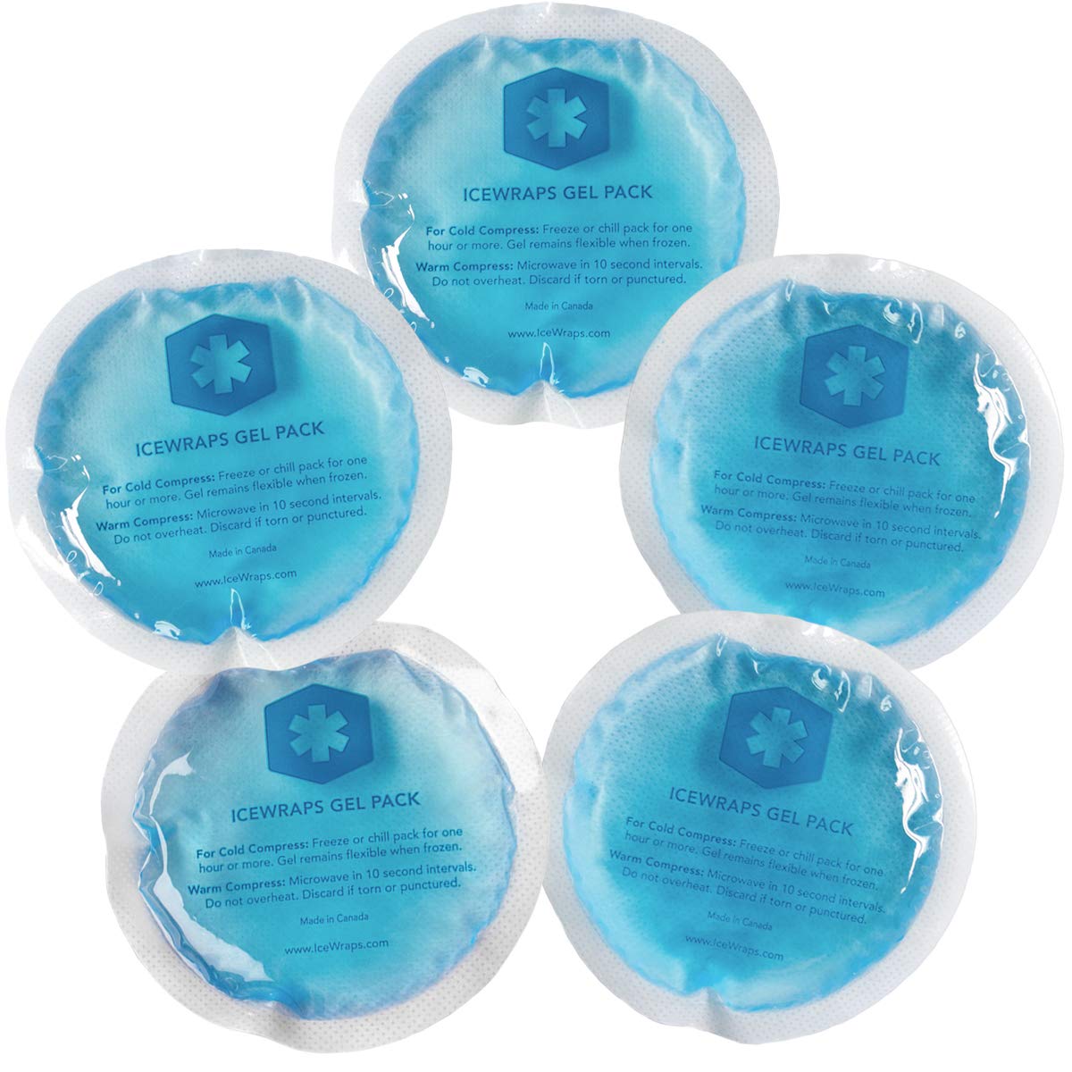 ICEWRAPS Reusable Gel Ice Packs with Cloth Backing Hot Cold Pack for