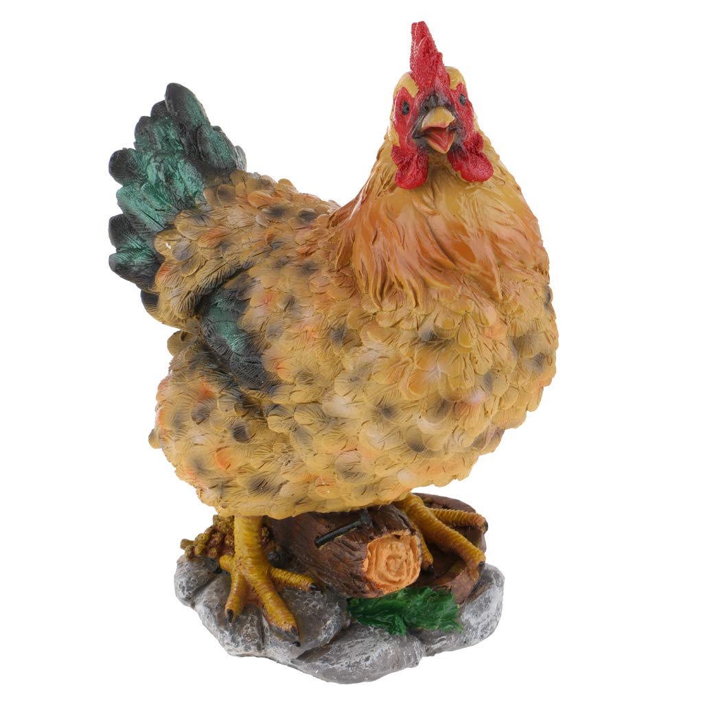 P Prettyia 5pcs Statue Jardin Exterieur Animaux Poulet Figurines Resine Decoration Maison Jardin En Plein Air Animaux