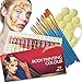 Face Paint Kit,12 Colors Professional Face Painting Tubes, Non-Toxic & Hypoallergenic Body Paint Halloween Makeup, Rich Pigment, Come with 10Pieces Round Pointed Tip Nylon Hair Brush and Palette