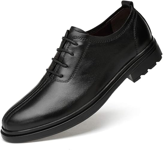 Amazon ジョイジョイ ビジネスシューズ 大きいサイズ 内羽根 メンズ 結婚式 ドレスシューズ レザー 革靴 女性 カジュアル 成人式 ローカット 防滑 厚さ プレーントゥ タキシード靴 おしゃれ 紳士靴 ホワイト ブラック ブーツ