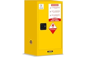 PXVWA Flammable Storages Cabinets, Flammable Liquid Storage Cabinet, Adjustable Shelf Chemical Storage Cabinets, Fire Cabinet for Chemicals (23'' x 18'' x 35'')