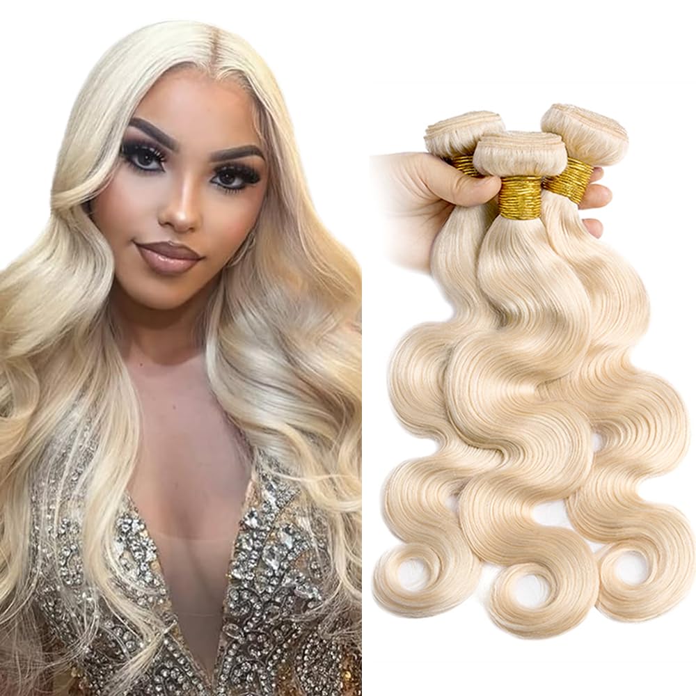 Photo 1 of **********MISSING PARTS*******
Vinmdonm Blonde Bundles Human Hair 613 Body Wave 3 Bundles 24 26 28 inch Unprocessed Brazilian Virgin Hair Ash Blonde Body Wave Bundle 150g