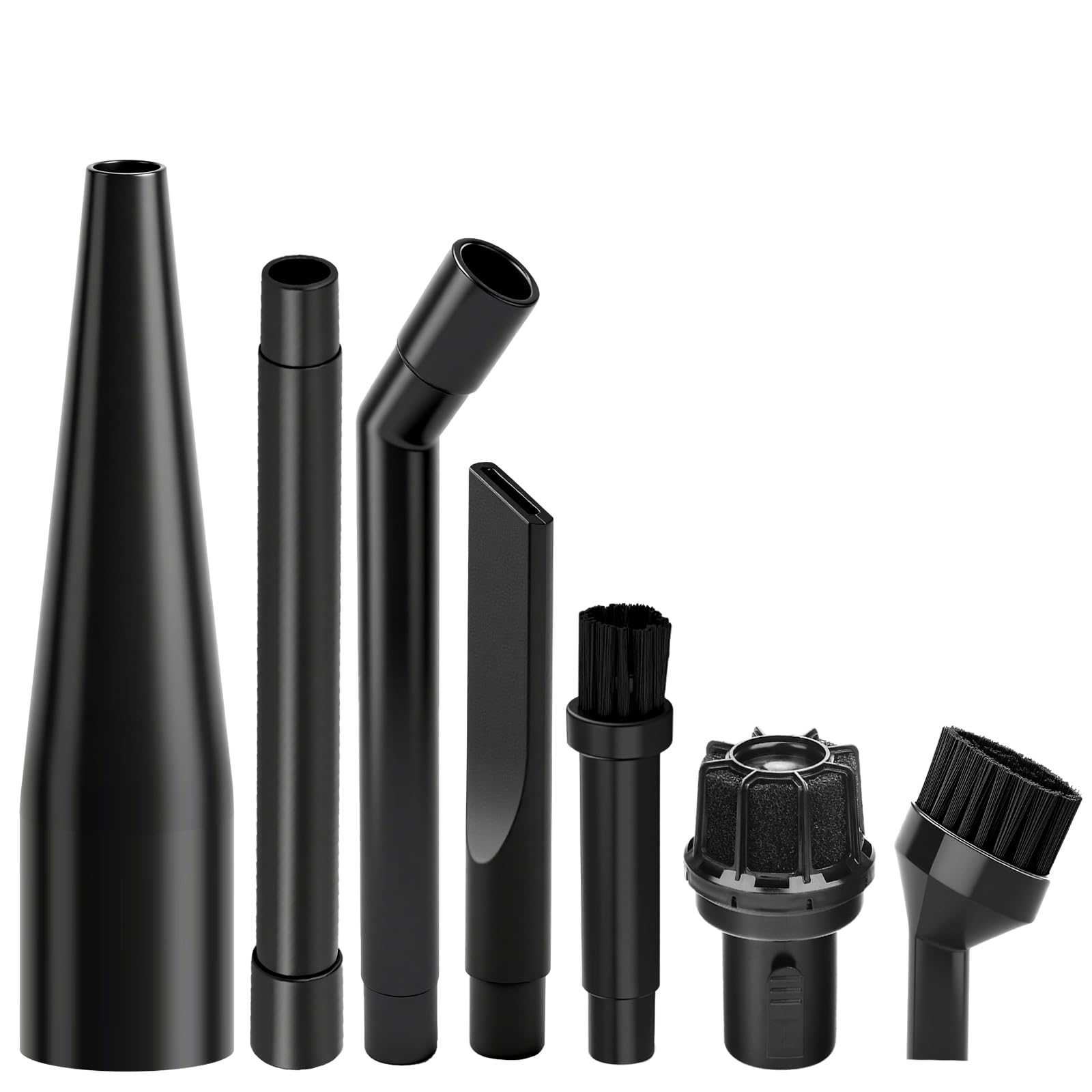 Photo 1 of 1-1/4" Micro Cleaning Wet Dry Vac Nozzle Kit, 6-Piece Attachments for Compact Wet Dry Shop Vacuum, Industrial-Grade Shop Vacuum Accessories for Intricate and Detail Cleaning CMXZVBE38668