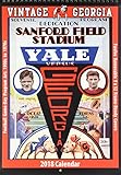 Vintage Georgia Bulldogs 2018 College Football Calendar: Football Game-day Program Art: 1900s to 197 by 