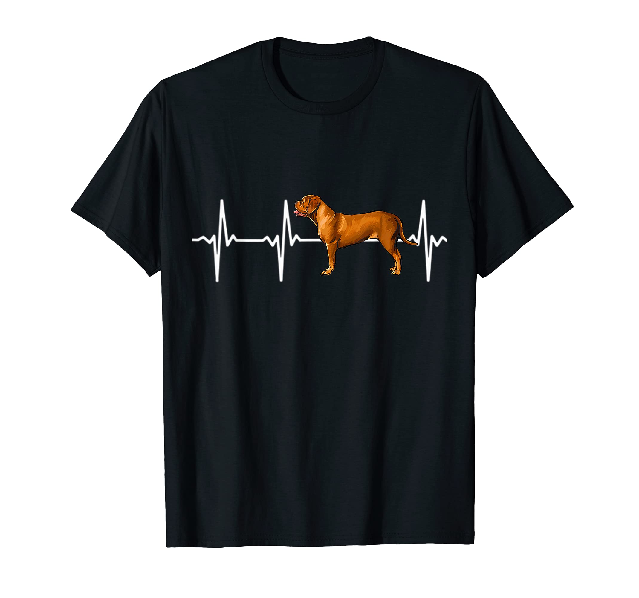 Dogues de Bordeaux Heartbeat Love My Dog T-Shirt