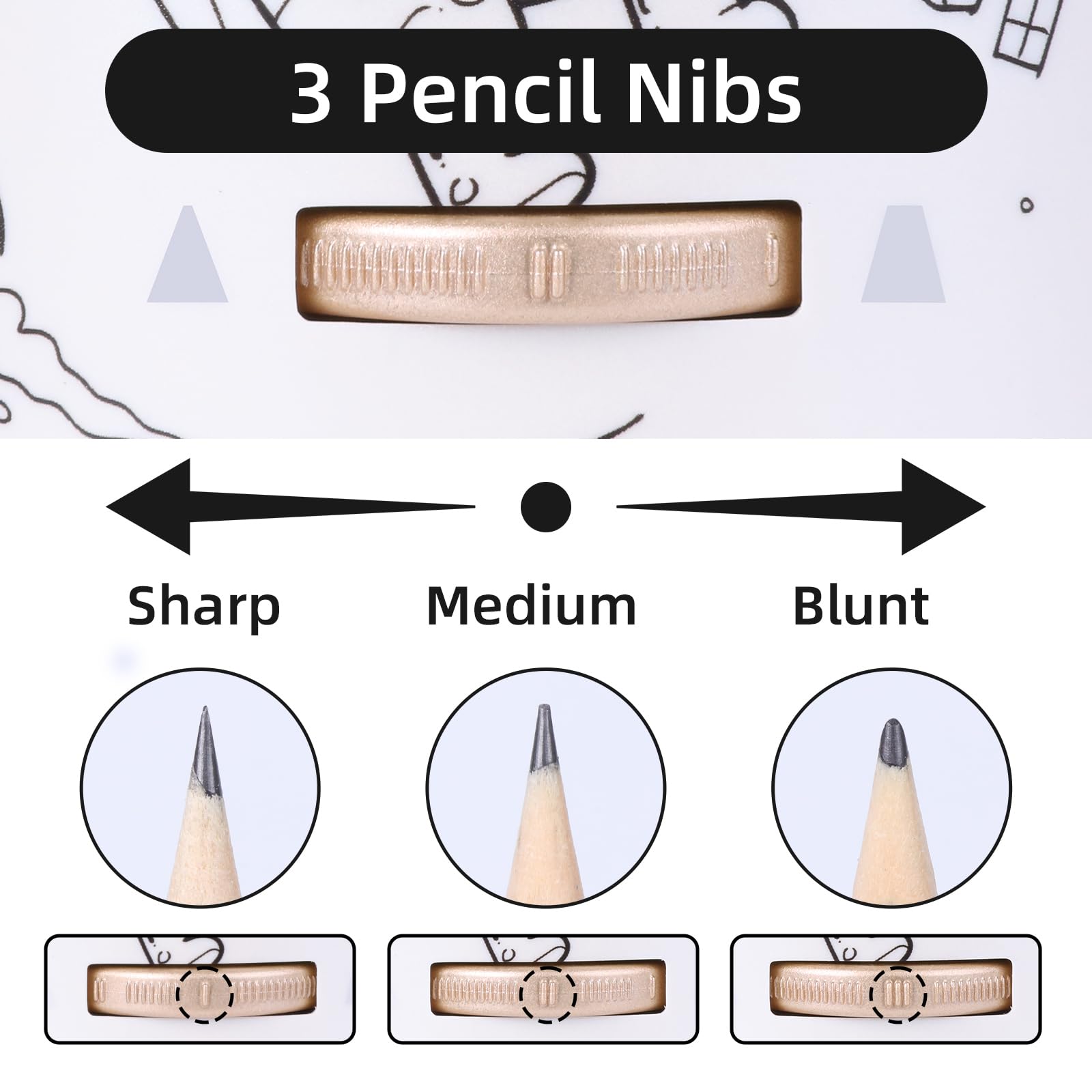 Rechargeable Electric Pencil Sharpener, Fully Automatic Pencil Sharpener for 7-11.5mm Pencils, Hands-Free Sharpener for Colored Pencils, Auto in&Out, Adjustable Pencil Nibs (Silver)