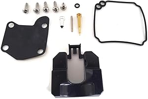 ITACO Boat Motor 63V-W0093-00 63V-W0093-01 47-7058 Carburetor Carb Repair Kit for Yamaha Outboard 9.9HP 15HP 2-Stroke engine