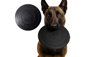 MONSTER K9 DOG TOYS Monster K9 Indestructible Flying Disc - Lifetime Replacement - Durable Dog Toy for Aggressive Chewers – Tug & Fetch (Not Chew Toy) – Safe Non-Toxic Natural Rubber - Tough, Heavy Duty - USA Made - 8.5"