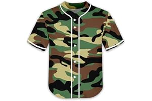 Slvriog Kids Baseball Jersey Button Down Toddler Jersey for Boy Girl Personalized Plain Sports T-Shirts 4-7Years