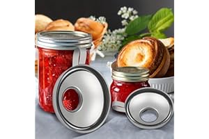 Mason Jar Funnel Set 2 Piece Stainless Steel Wide Mouth Funnels Small and Large Canning Funnels for Kitchen Use, Large+Small