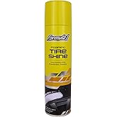 Formula 1 Foaming Tire Shine Aerosol, Wheel Cleaner to Clean, Shine, and Protect Tires with UV Protection, Glossy Black Finish, Long Lasting Wet Look for Cars and Trucks, One Step Application, 12 Oz