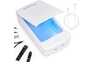 Nail Tool Sterilizer Box, TOEDO USB Sterilization Box for Nail Manicure Tools, Beauty Tweezers, Tattoo,Mobile Phone Sterilizing(white)
