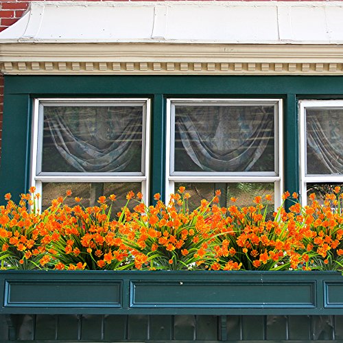 3 Artificial+Flowers+Resistant+Greenery+D%25C3%25A9cor%25EF%25BC%2588Orange%25EF%25BC%2589
